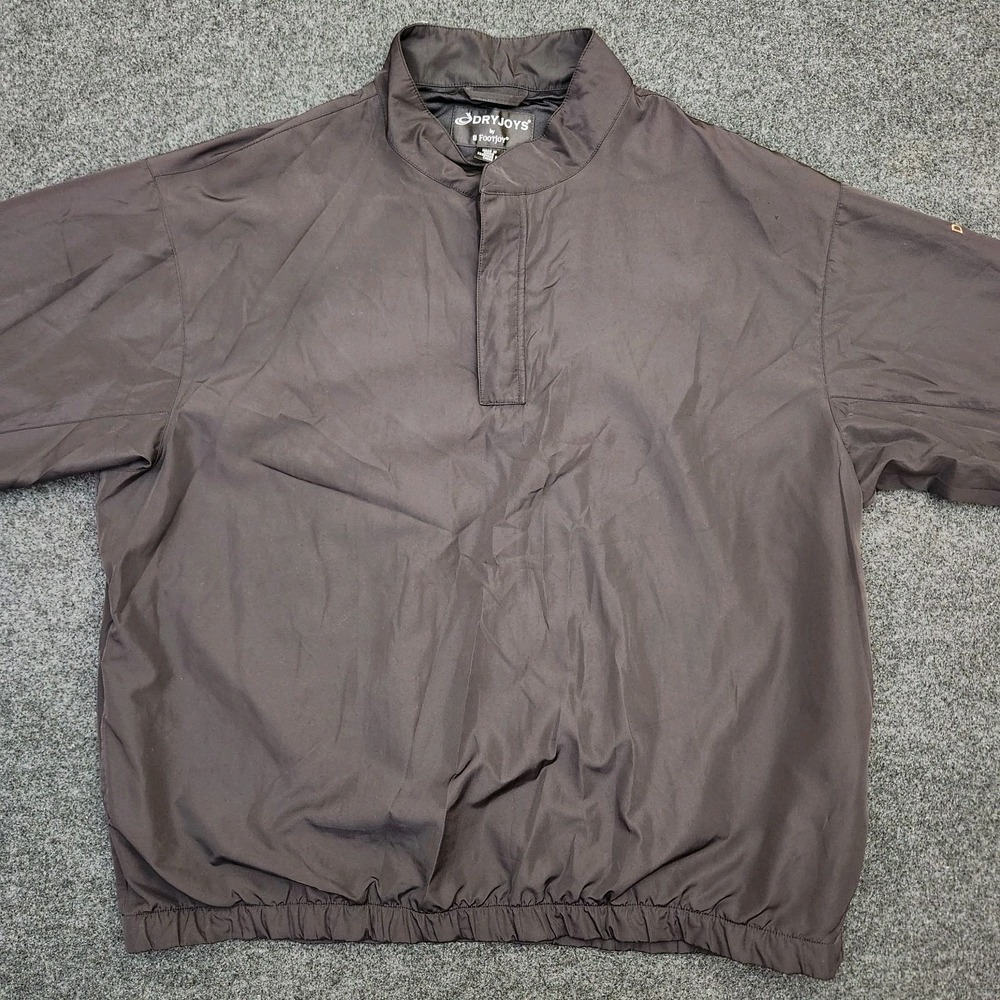 DryJoys By FootJoy Mens XXL Black Quarter Zip Long Sleeve Windbreaker Pullover